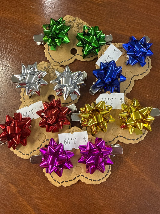 Christmas Bow Hair Clips