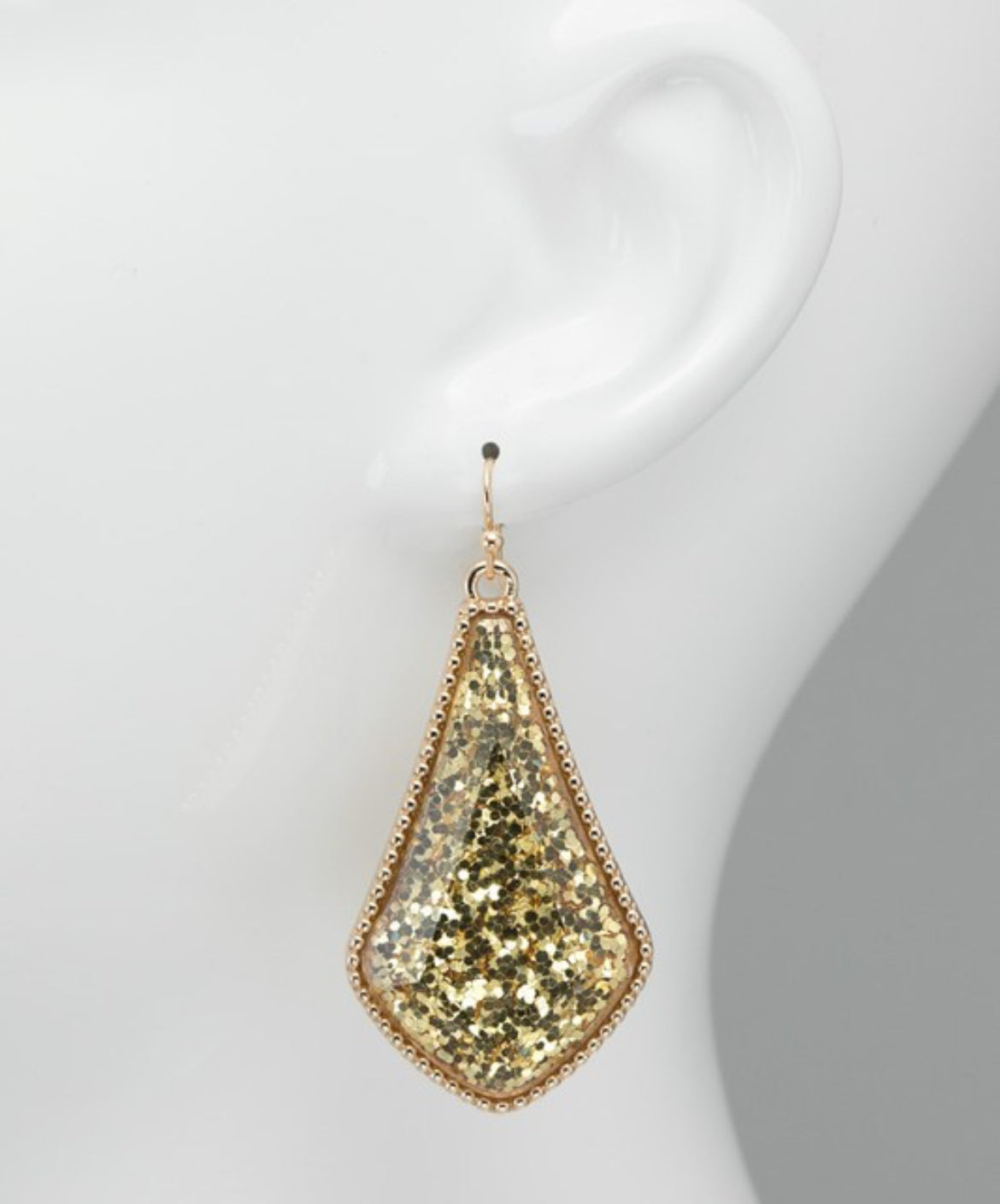 Gold Glitter Earrings