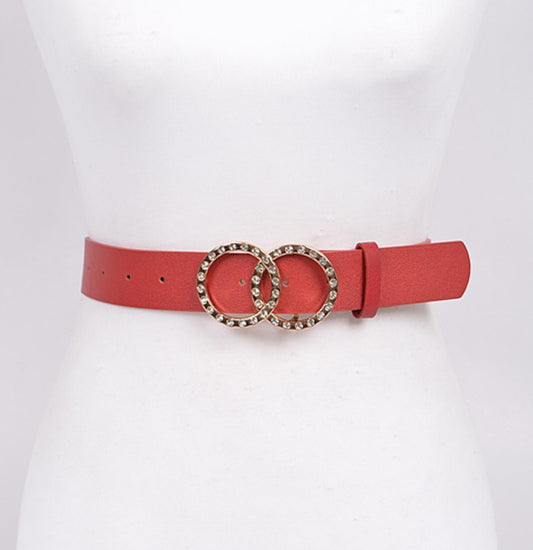 Red Rhinestone Belt