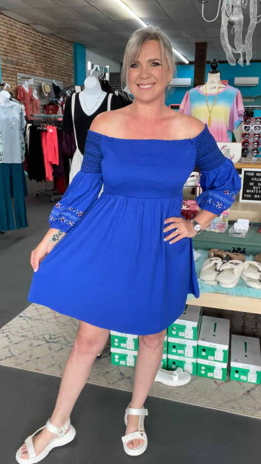 Lantern Sleeve Dress