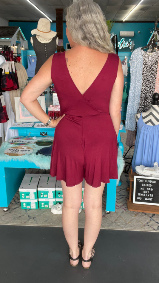 Cabernet Sleeveless Romper