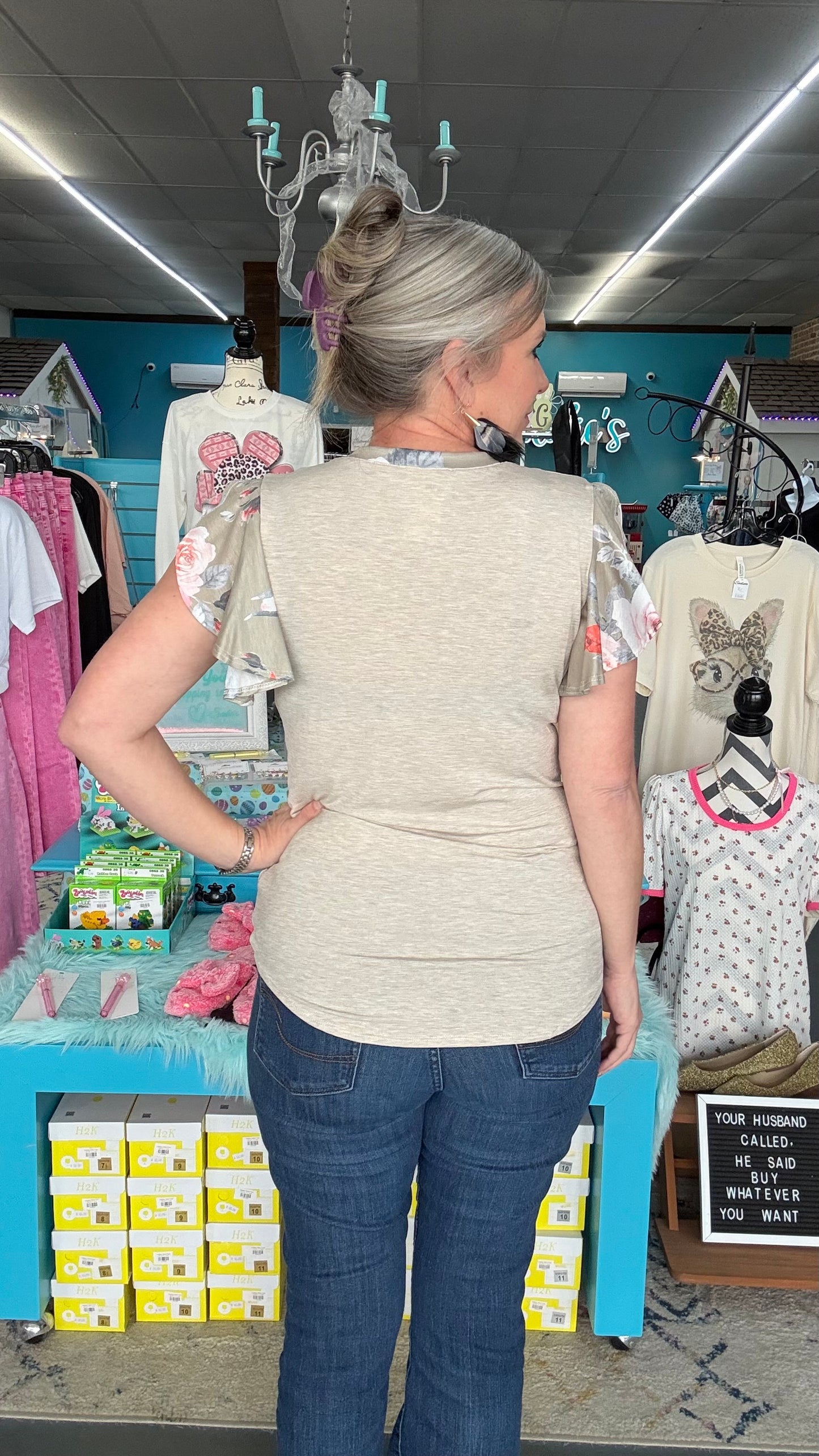 Floral Ruffle Top