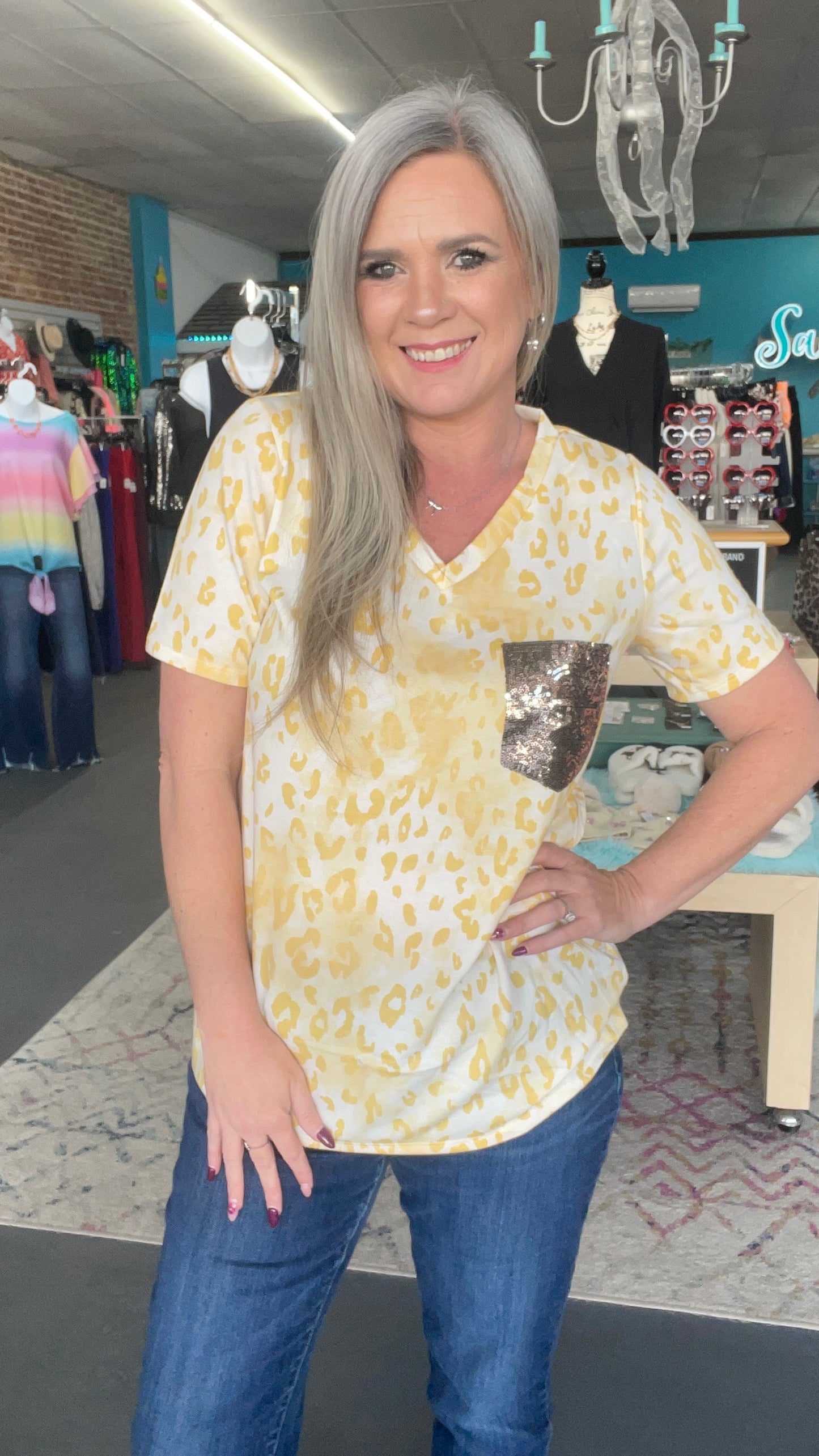 Sunny Leopard Top