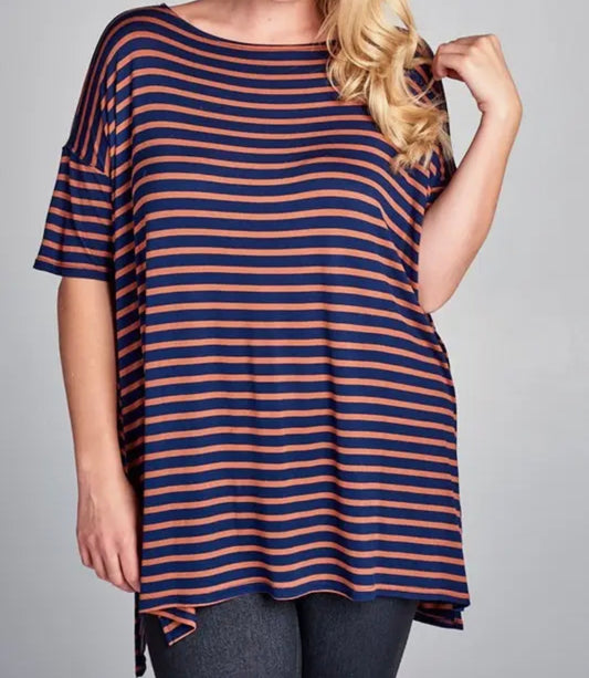 Nautical Stripe Tunic-Plus