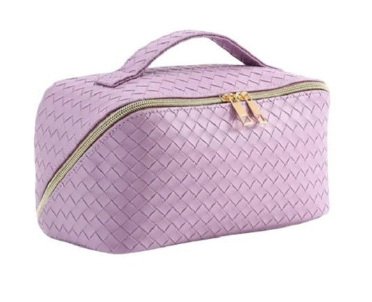 Basket Weave Makeup Bag