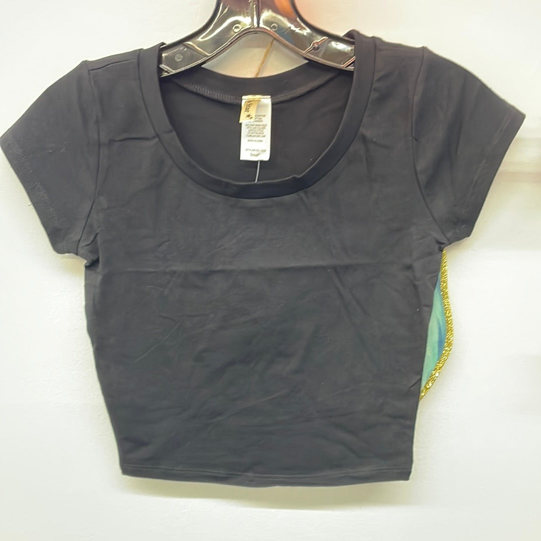 Black Crop Tee