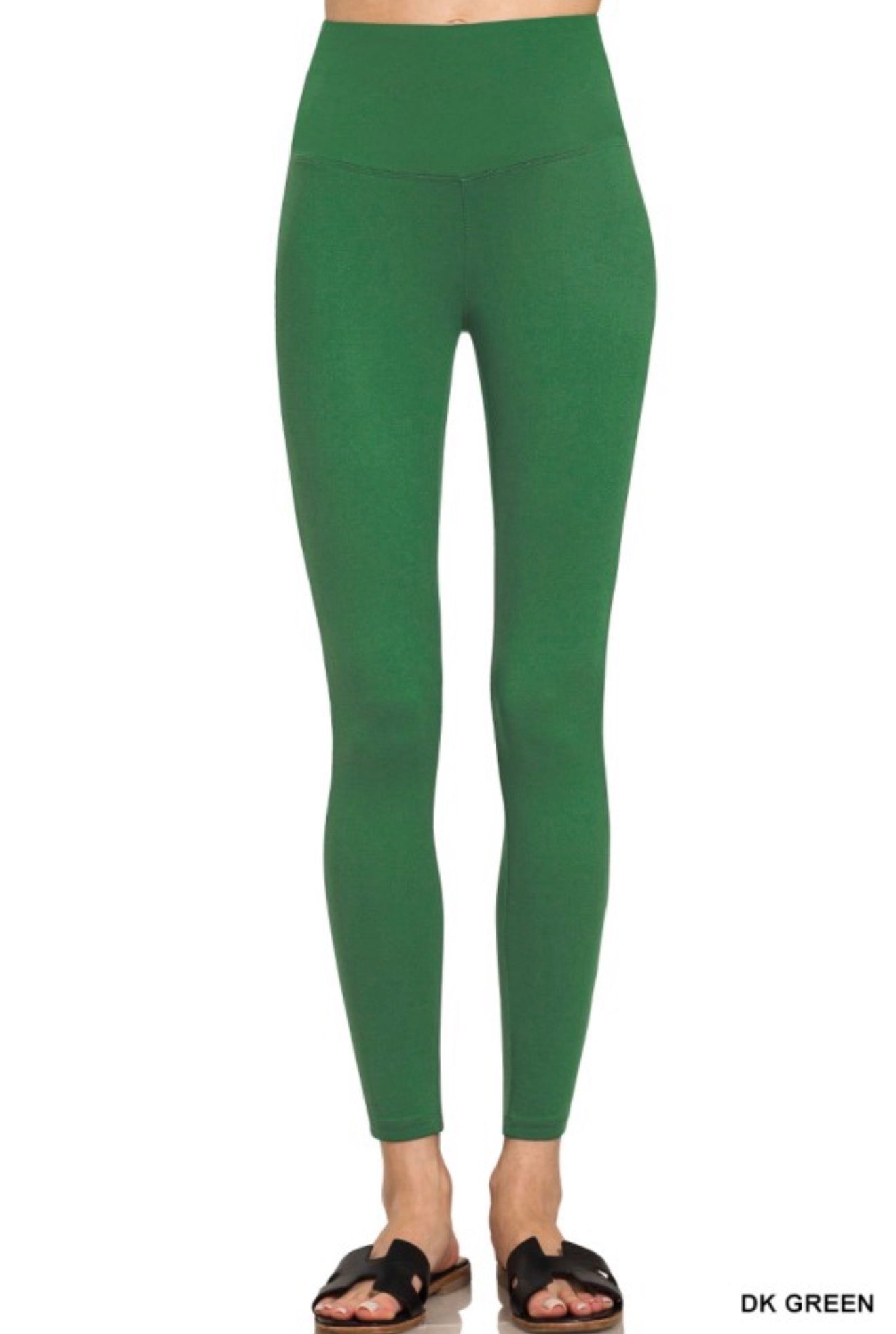 Dark Green Microfiber Leggings