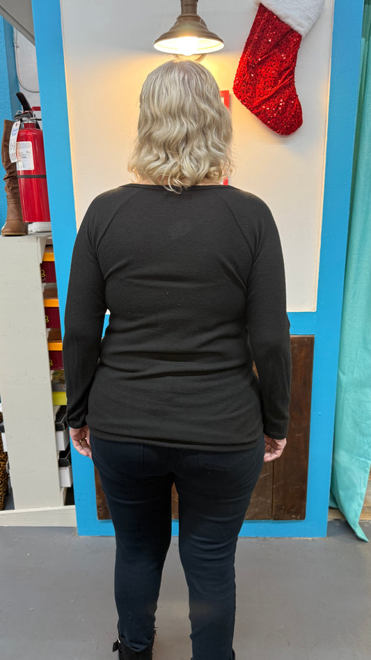 Reindeer Stripe Raglan