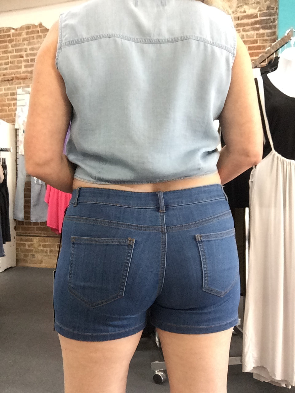 Classic Denim Shorts-Plus