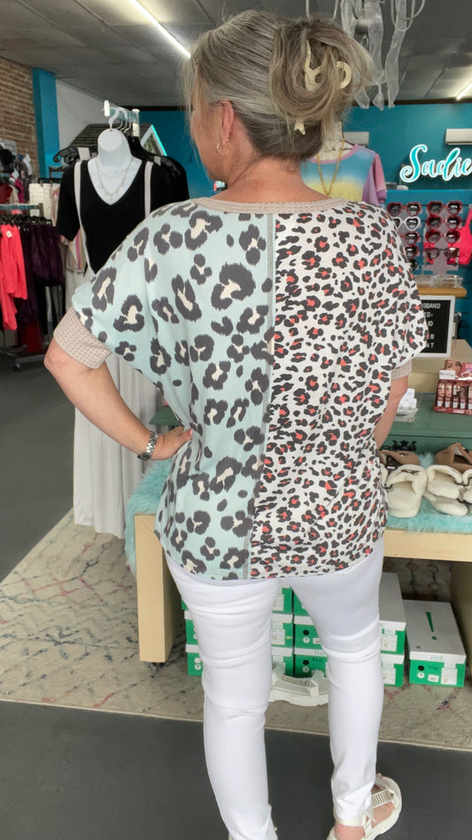 Split Print Top