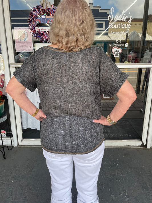 Lightweight Knit Colorblock Top