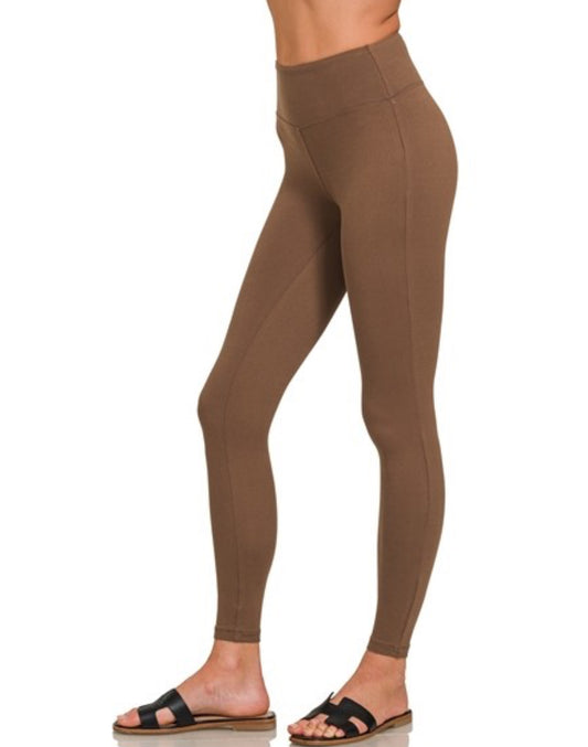 Brown Microfiber Leggings