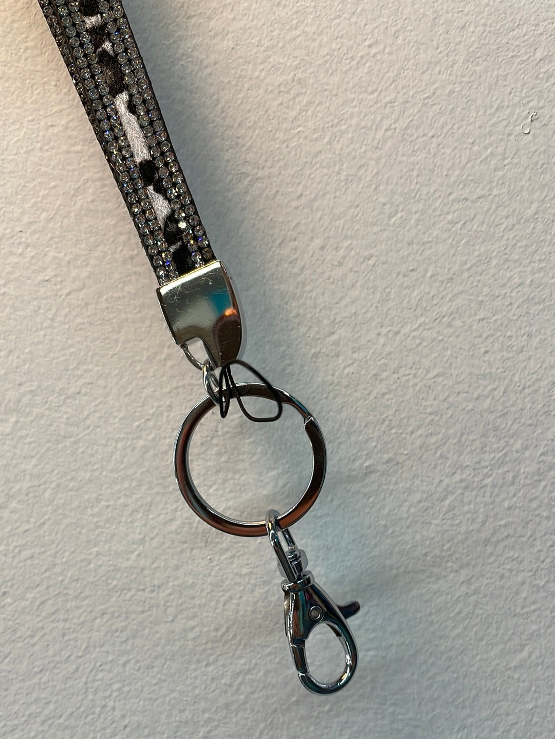 Rhinestone Leopard Lanyard