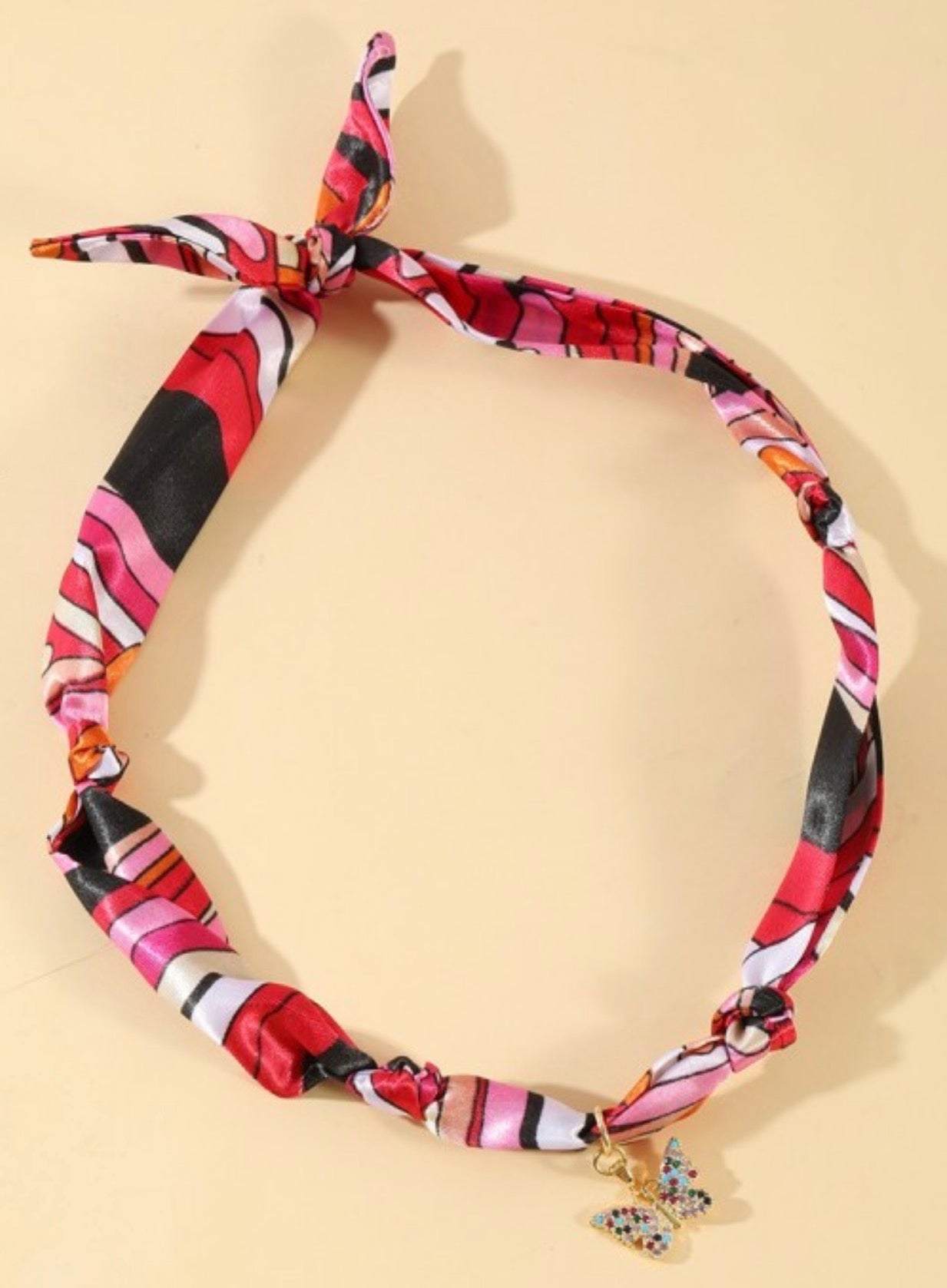 Hand Tied Scarf Necklace