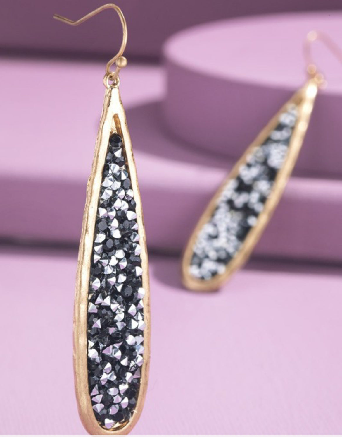 Black Crystal Earrings