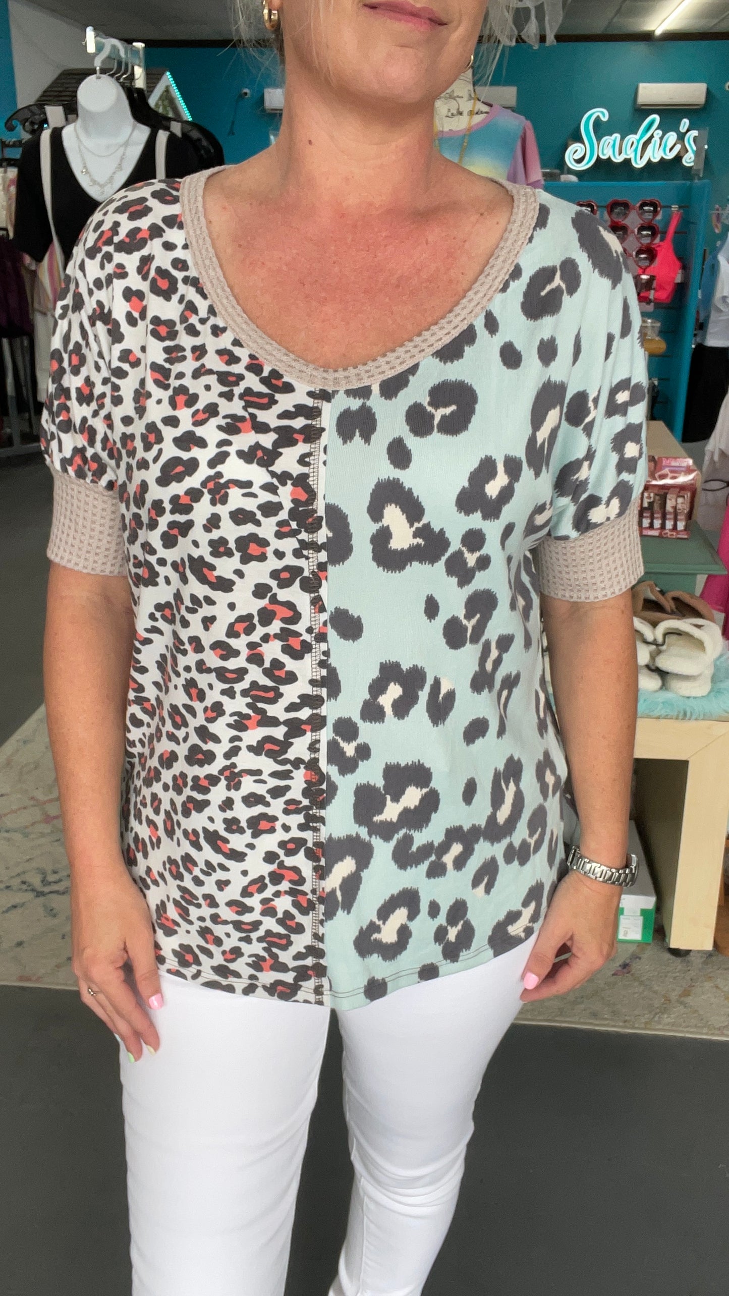 Split Print Top