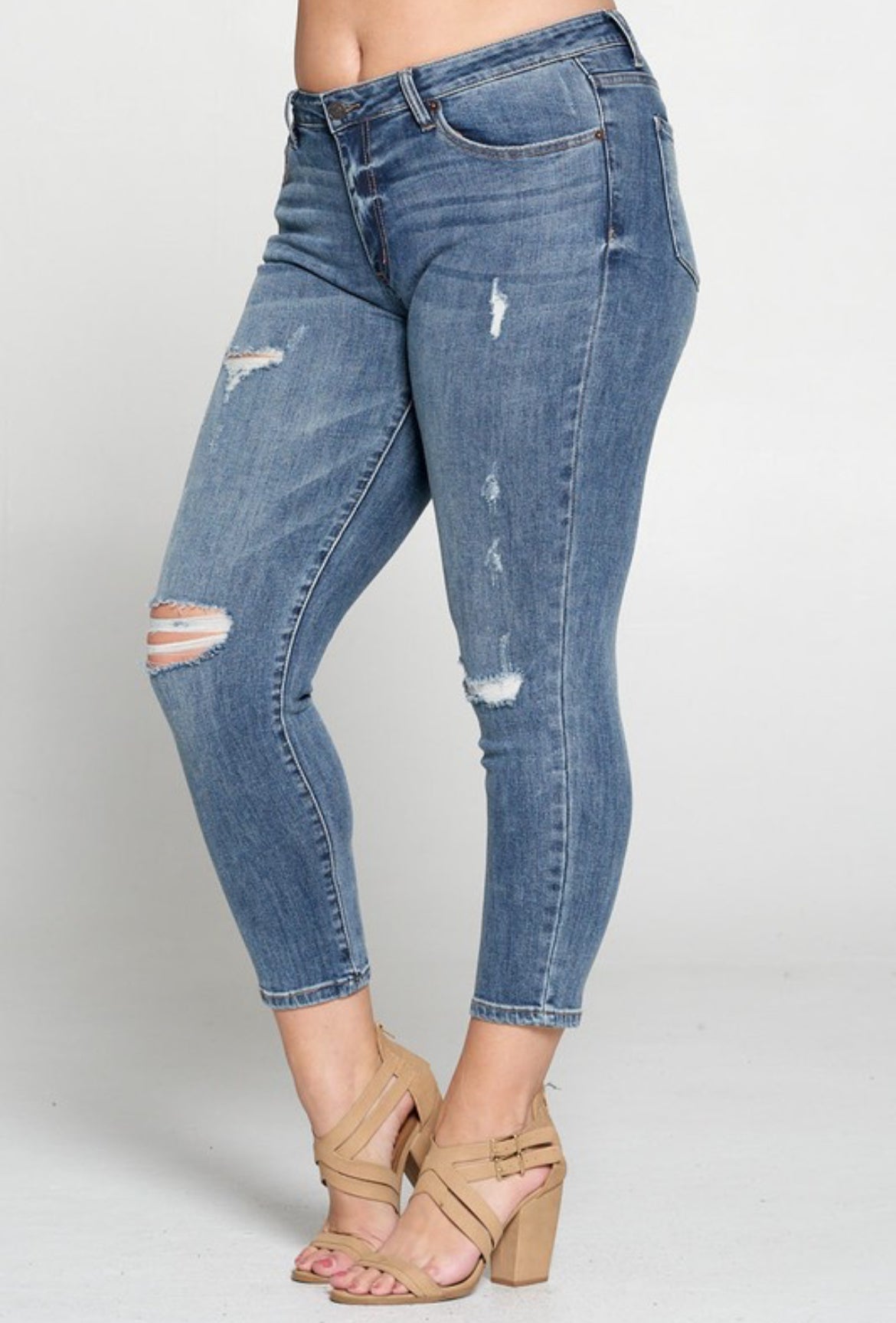 Mid-Rise Skinny Jeans-Plus
