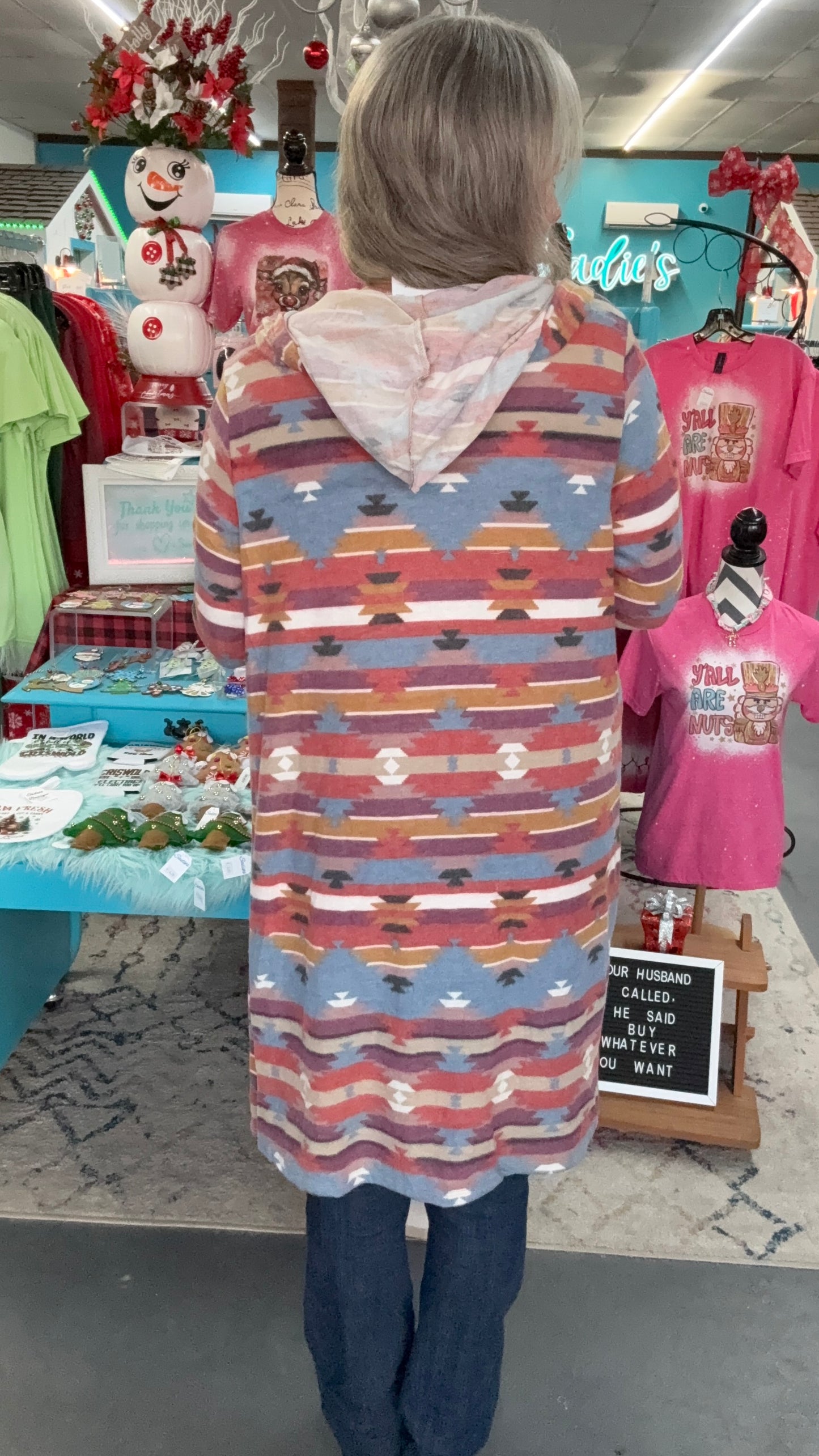 Brushed Aztec Duster