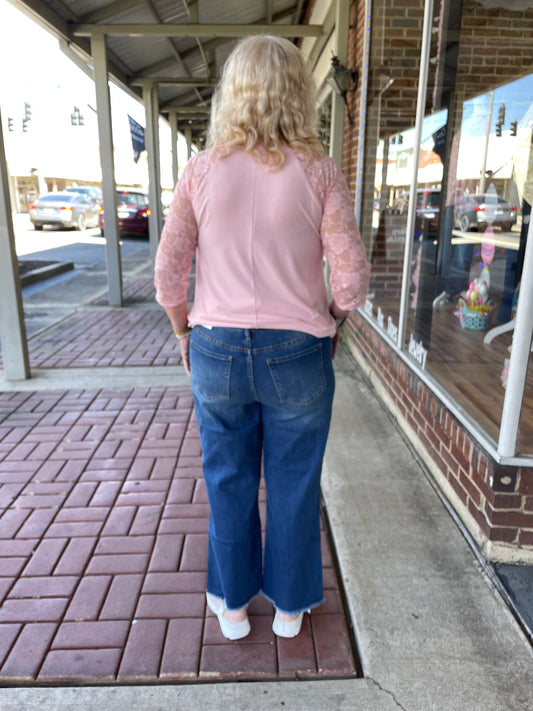 Cropped Wide Leg Jeans