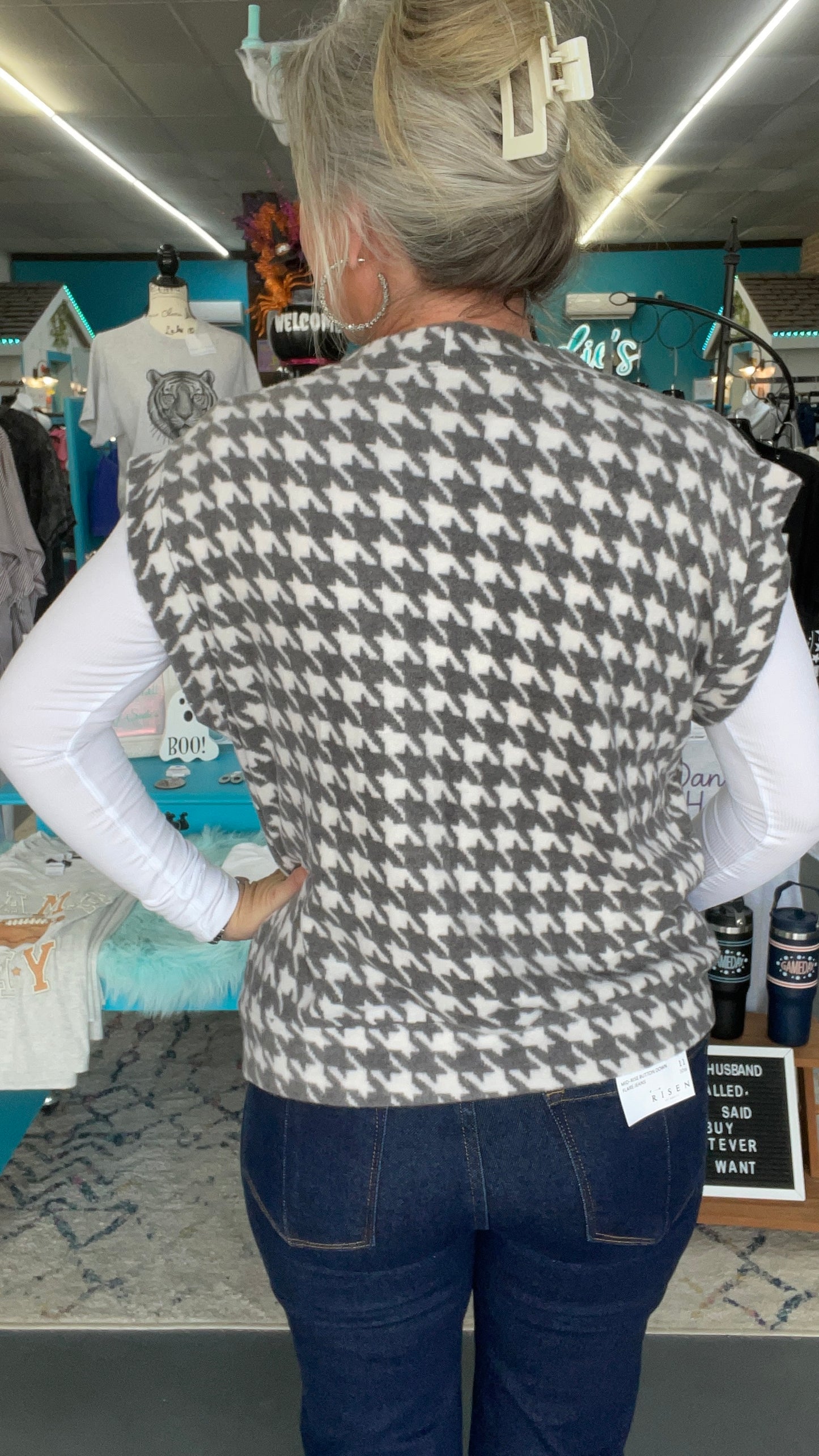 Houndstooth Sweater Vest