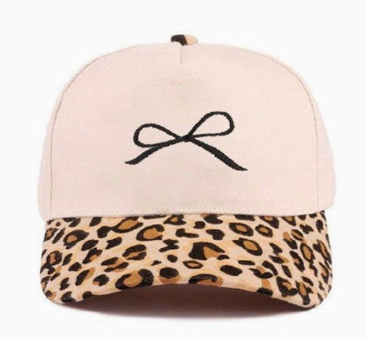 Leopard Bow Hat