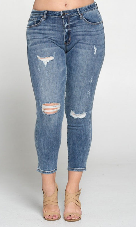 Mid-Rise Skinny Jeans-Plus
