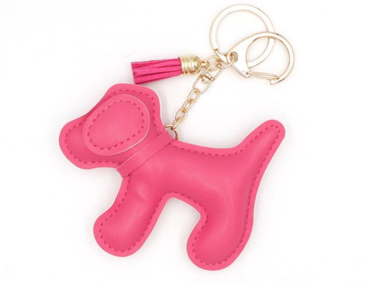 Leather Pup Bag Charm