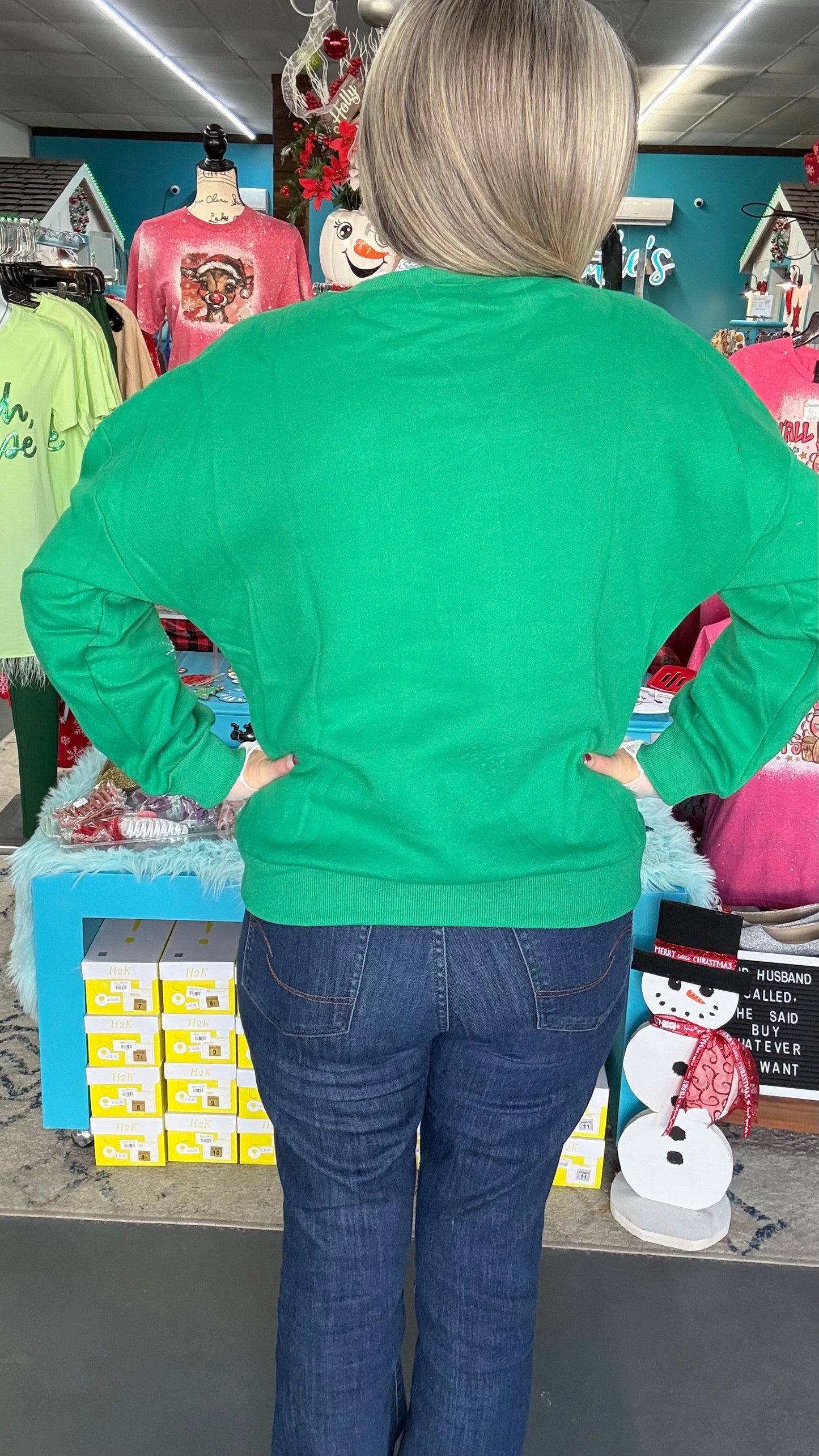 Rhinestone Snowflake Sweatshirt