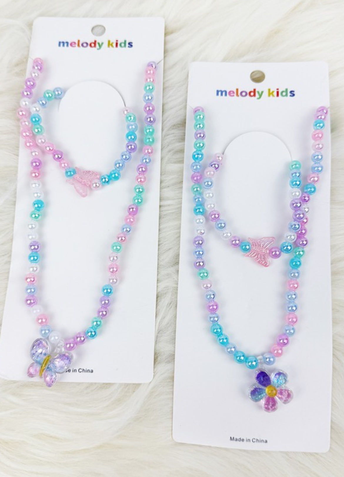 Glitter Necklace Set-Girls