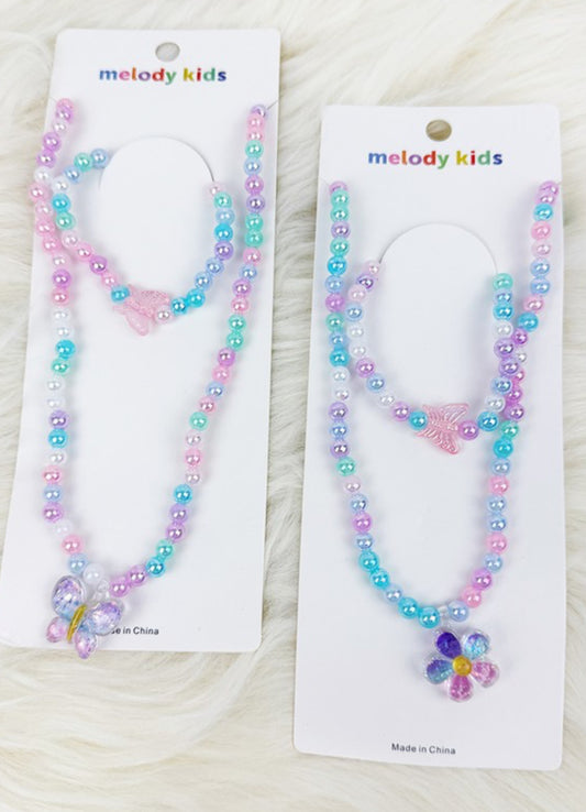 Glitter Necklace Set-Girls