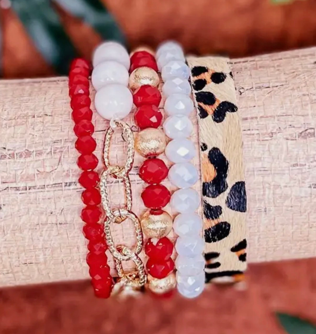 Leopard Bracelet Stack