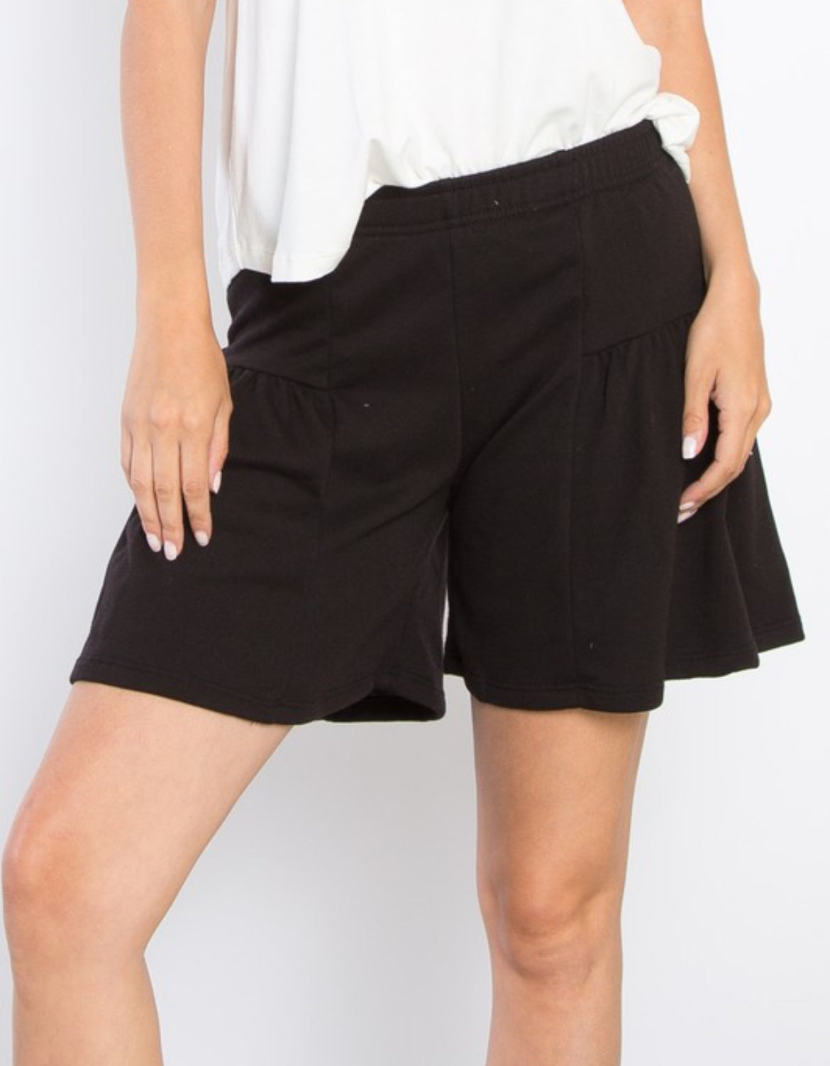 Side Shirred Shorts