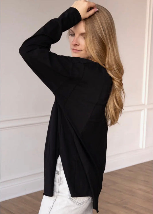Split Hem Tee-Plus