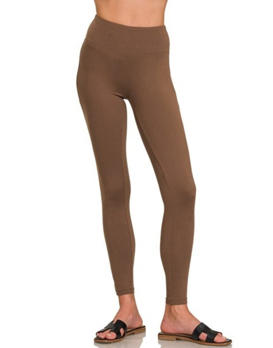 Brown Microfiber Leggings