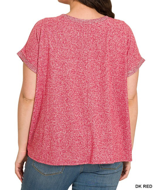 Soft Melange Hacci Top