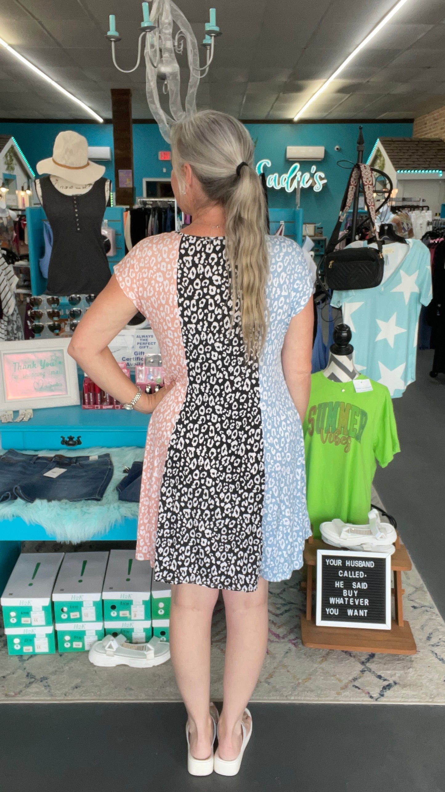 Leopard Colorblock Dress