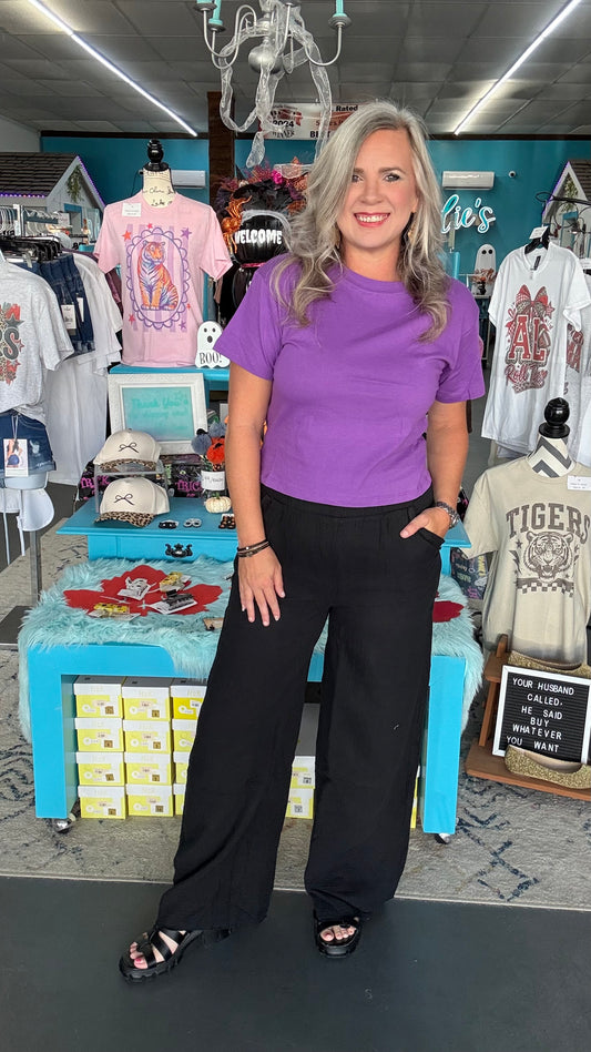 Violet Cropped Tee