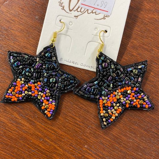 Beaded Star Earrings