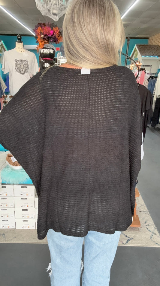High-Low Jacquard Sweater-Plus