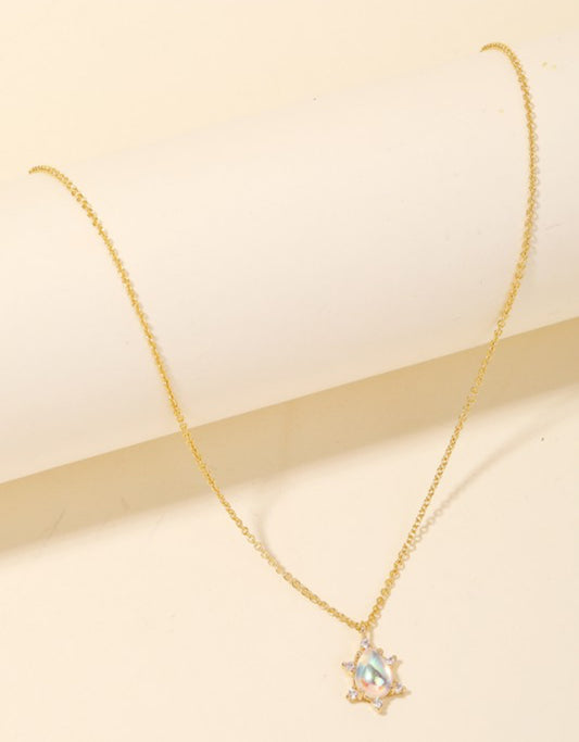 Opal Teardrop Necklace