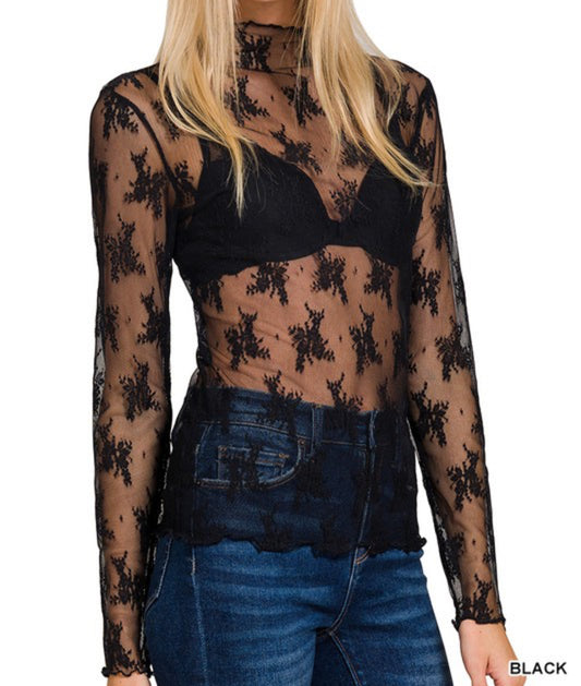 Sheer Lace Top