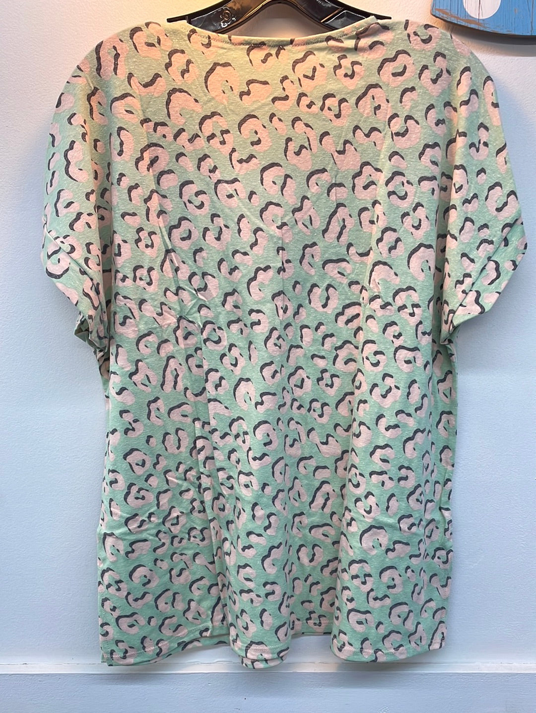Mint Leopard Top