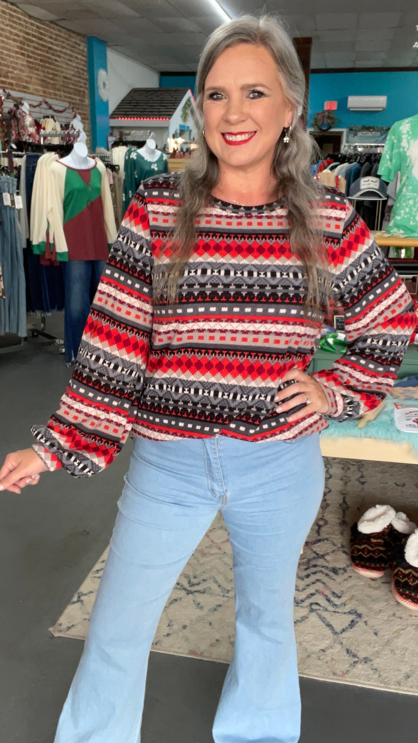 Holiday Aztec Sweater