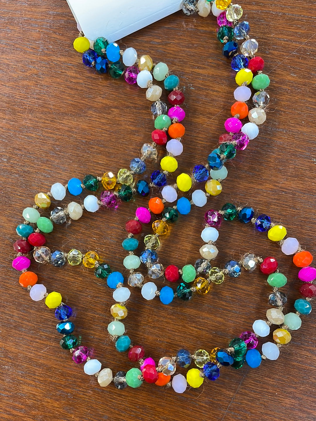 Glass Bead Wrap Necklace