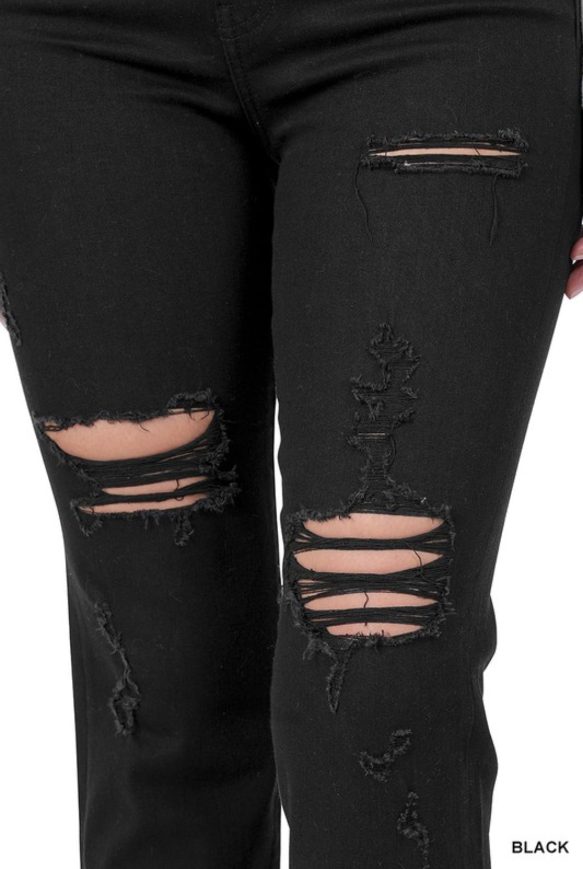 Distressed Cropped Jeans