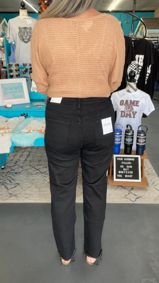 Distressed Cropped Jeans