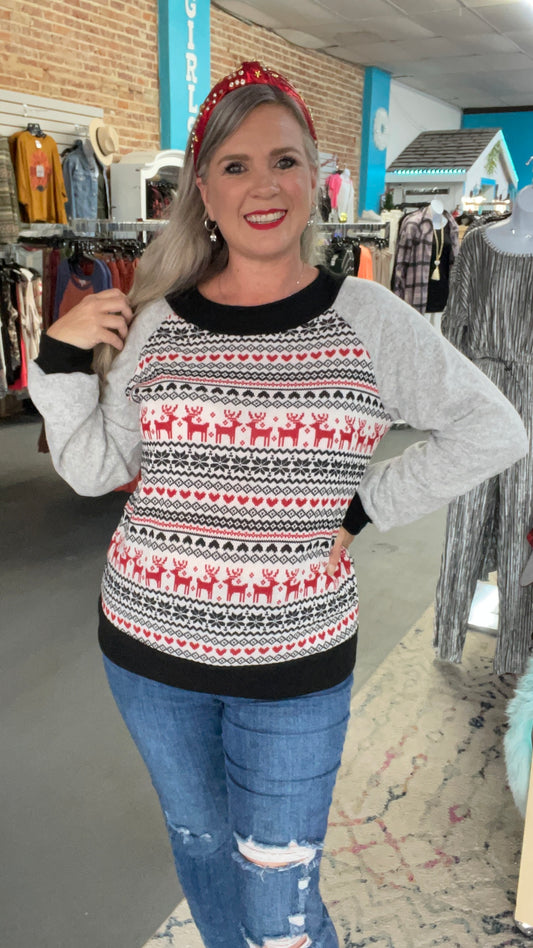 Reindeer Sweatshirt-Plus
