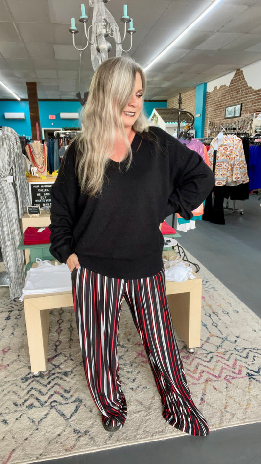 Black Cutout Sweater-Plus