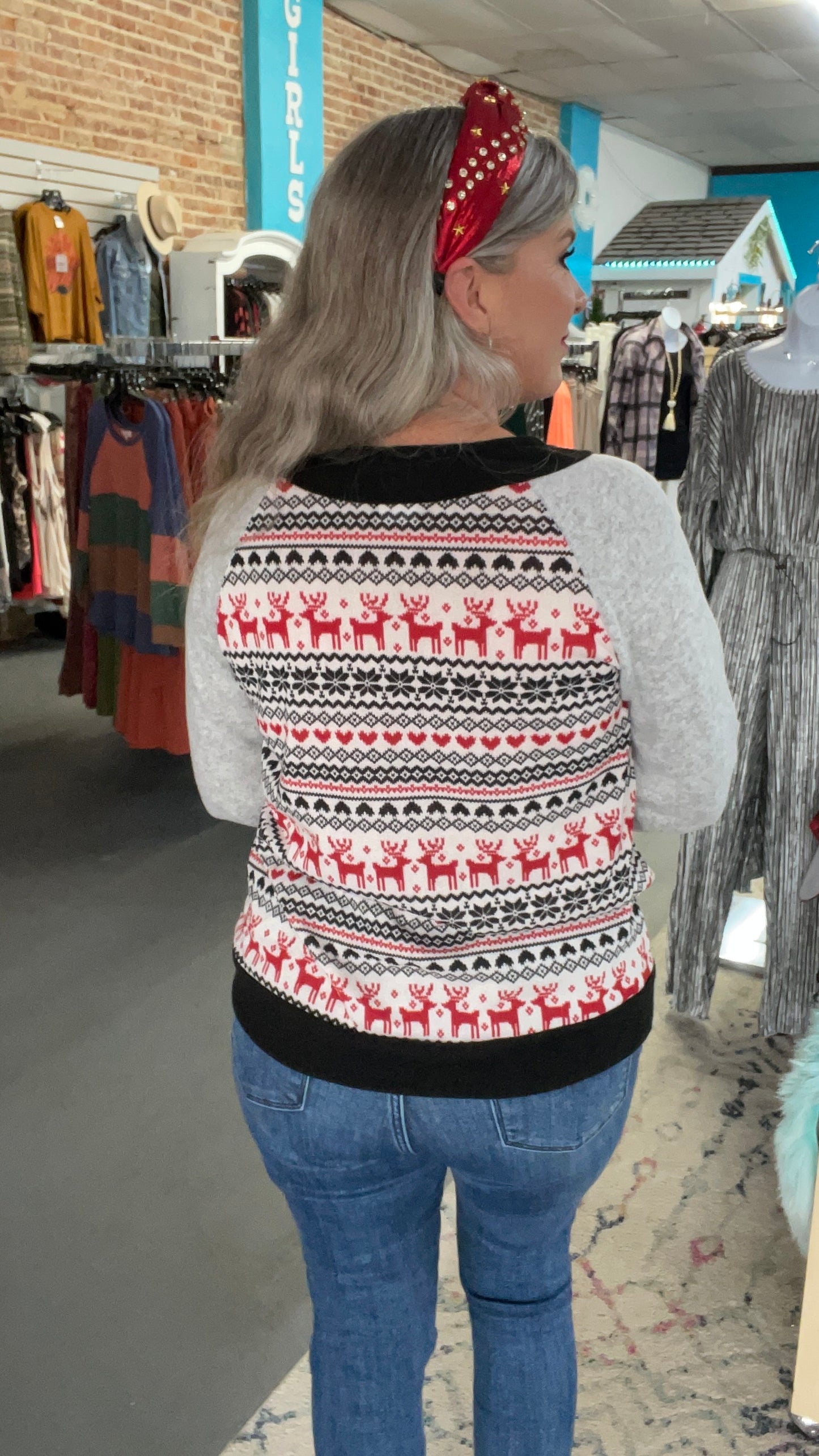 Reindeer Sweatshirt-Plus