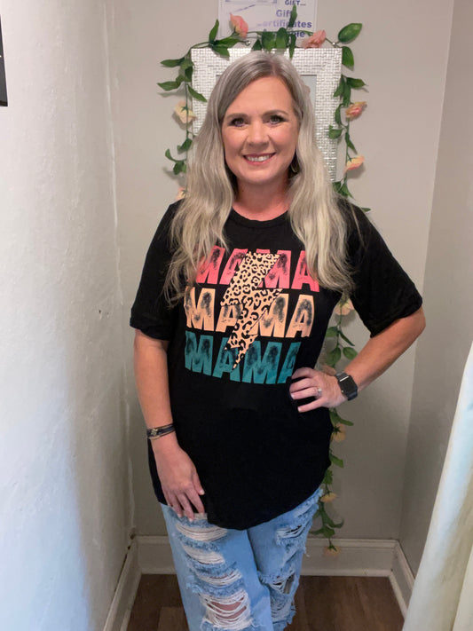 Distressed Mama Tee